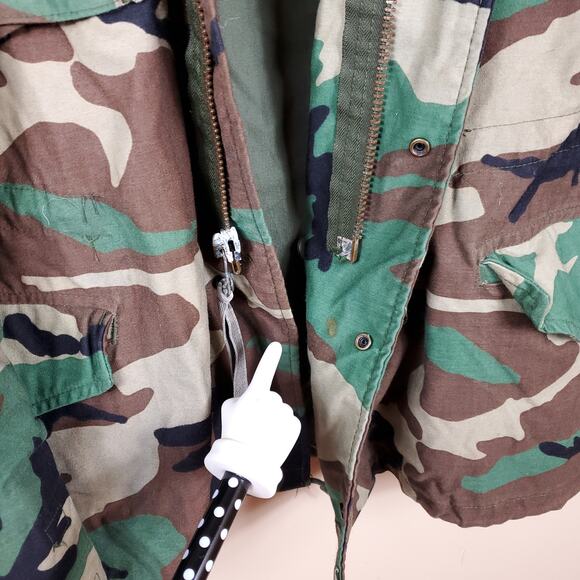 Army Surplus Cold Weather Field Full Zip Coat in Camo Size L - Picture 10 of 12